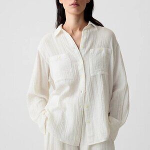 Crinkle Gauze Big Shirt
